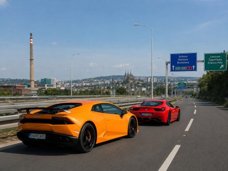 Lamborghini vs Ferrari na Moravě